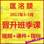 匡洺颉2017年3-5月晋升班季课视频+课件+指标