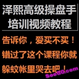 泽熙缠论私募高级操盘手培训视频教程 初级课程+高级课程