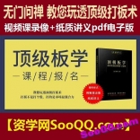 无门问禅《顶级板学》教您玩透顶级打板术《龙妖战法精髓与策略》九集视频