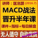 匡洺颉2016年7月晋升半年课macd战法视频教程+课件+指标+每日解盘