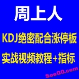 周上人KDJ绝密配合涨停板实战视频教程+通达信指标