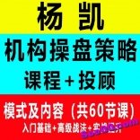 杨凯2019年12月机构操盘策略视频课程（投顾+投教）--已经开课，正在更新中。。。