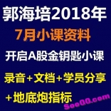 vffo----郭海培2018年7月金钥匙小课资料录音+地底炮公式（通达信）