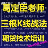 葛定臣老师三根K线战法期货技术培训视频教程+讲课文档