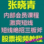 vfcp----张晓青内部会员课程-激爽短线-短线绝招三板斧-肉夹馍-泰山压顶-逆势狂飙